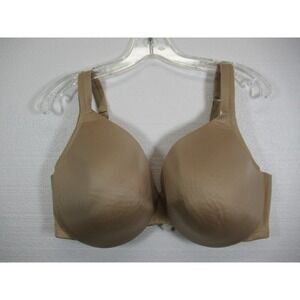 Cacique Satin Bra 42DD Beige Underwire Lined
